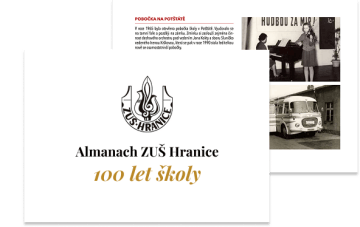 Obálka knihy Almanach ZUŠ Hranice – 100 let školy